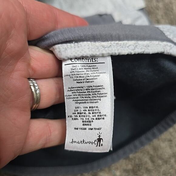 Smartwool Corbet 120 Vest Size XS Quilted White Gray Patterned Wool Winter Layer - Picture 4 of 15